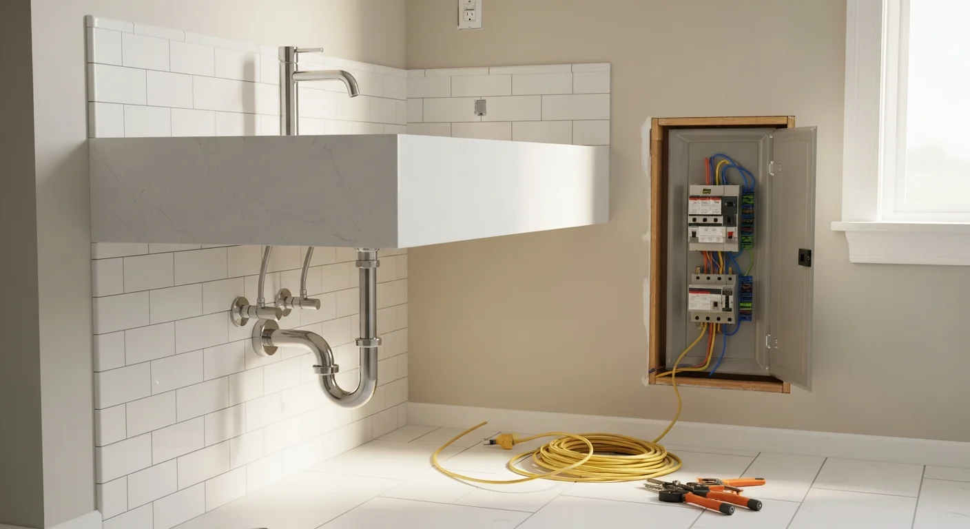 Professional plumbing and electrical installation